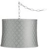 Possini Euro Gray An-Qing 14" Wide Nickel Plug-In Swag Chandelier 2 Possini Euro Gray An-Qing 14" Wide Nickel Plug-In Swag Chandelier -Famous Lighting Store possini euro gray an qing 14 inch wide nickel plug in swag chandelier 81k88