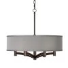 Possini Euro Gray Faux Silk Ava 6-Light Bronze Pendant Chandelier 2 Possini Euro Gray Faux Silk Ava 6-Light Bronze Pendant Chandelier -Famous Lighting Store possini euro gray faux silk ava 6 light bronze pendant chandelier 9v433