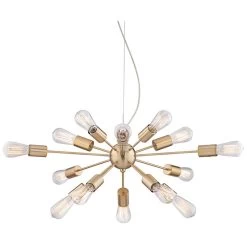 Possini Euro Hemingson 33" Wide Gold 15-LED Sputnik Pendant Light -Famous Lighting Store possini euro hemingson 33 inch wide gold 15 led sputnik pendant light 33g38