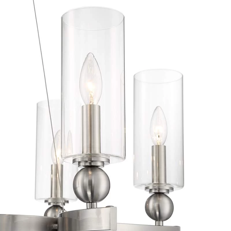 Possini Euro Hobbes 24 1/4" Wide Satin Nickel 6-Light Ring Chandelier 5 Possini Euro Hobbes 24 1/4" Wide Satin Nickel 6-Light Ring Chandelier - Image 3