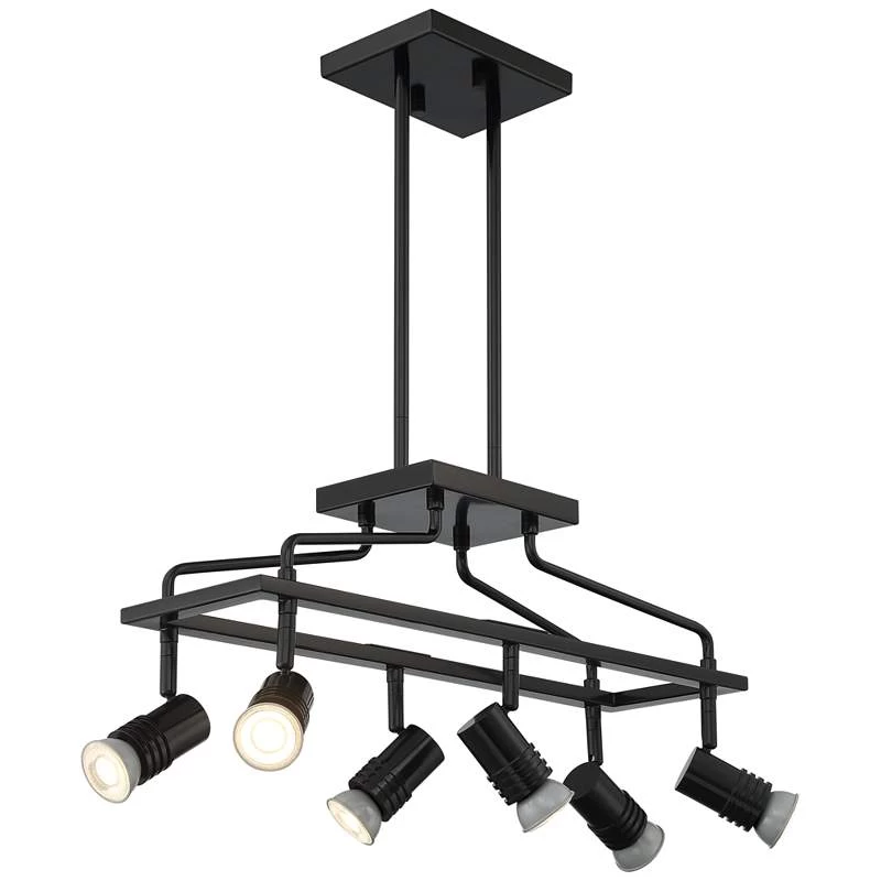 Possini Euro James 23 3/4" Wide Gloss Black 6-Light Island Chandelier 8 Possini Euro James 23 3/4" Wide Gloss Black 6-Light Island Chandelier - Image 6
