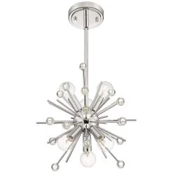 Possini Euro Janae 12" Wide Polished Nickel Sputnik Pendant -Famous Lighting Store possini euro janae 12 inch wide polished nickel sputnik pendant 45c50views4