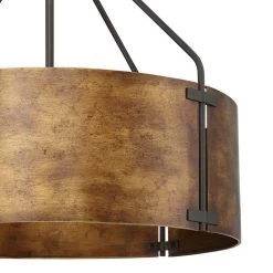 Possini Euro Julian 22" Wide Rustic Bronze Metal Drum Pendant Light -Famous Lighting Store possini euro julian 22 inch wide rustic bronze metal drum pendant light 53x97views1