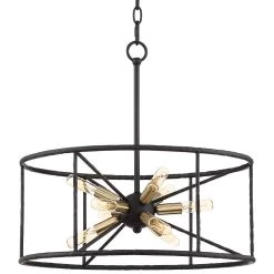 Possini Euro La Vista 20 1/4" Wide Black 9-Light Pendant -Famous Lighting Store possini euro la vista 20 and one quarter inch wide black 9 light pendant 39f19