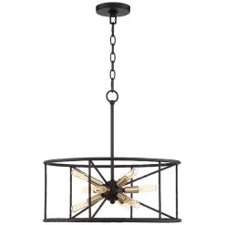 Possini Euro La Vista 20 1/4" Wide Black 9-Light Pendant -Famous Lighting Store possini euro la vista 20 and one quarter inch wide black 9 light pendant 39f19views4