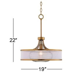 Possini Euro Layne 19" Wide Warm Antique Gold Pendant Light -Famous Lighting Store possini euro layne 19 inch wide warm antique gold pendant light 23n44views5