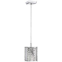 Possini Euro Lenke Chrome 6" Wide Modern Crystal Mini Pendant -Famous Lighting Store possini euro lenke chrome 6 inch wide modern crystal mini pendant 7c581