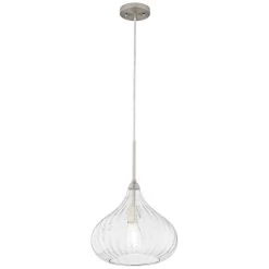 Possini Euro Major 12 1/2" Nickel And Clear Glass LED Pendant Light -Famous Lighting Store possini euro major 12 and one half inch nickel and clear glass led pendant light 35g74views4