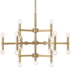 Possini Euro Marya 32" Wide Satin Brass 24-Light Chandelier -Famous Lighting Store possini euro marya 32 inch wide satin brass 24 light chandelier 15a84