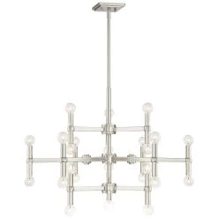 Possini Euro Marya 32"W Brushed Nickel 24-Light Chandelier -Famous Lighting Store possini euro marya 32 inchw brushed nickel 24 light chandelier 40w52views3