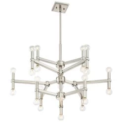 Possini Euro Marya 32"W Brushed Nickel 24-Light Chandelier -Famous Lighting Store possini euro marya 32 inchw brushed nickel 24 light chandelier 40w52views4