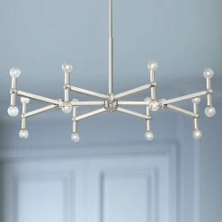 Possini Euro Marya 37 3/4" Wide Brushed Nickel 16-Light Chandelier