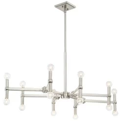 Possini Euro Marya 37 3/4" Wide Brushed Nickel 16-Light Chandelier -Famous Lighting Store possini euro marya 37 and three quarter inch wide brushed nickel 16 light chandelier 40w54views4