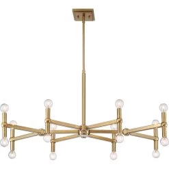 Possini Euro Marya 37" Wide Satin Brass 16-Light Modern Chandelier -Famous Lighting Store possini euro marya 37 inch wide satin brass 16 light modern chandelier 15a85views1