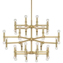 Possini Euro Marya 41 1/2"W Satin Brass 48-Light Chandelier -Famous Lighting Store possini euro marya 41 and one half inchw satin brass 48 light chandelier 657n1