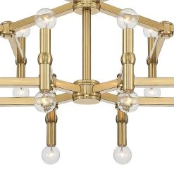 Possini Euro Marya 41 1/2"W Satin Brass 48-Light Chandelier -Famous Lighting Store possini euro marya 41 and one half inchw satin brass 48 light chandelier 657n1views2