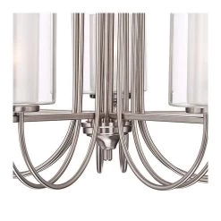 Possini Euro Melody 26 3/4" Double Glass And Brushed Nickel Chandelier -Famous Lighting Store possini euro melody 26 and three quarter inch double glass and brushed nickel chandelier 3j118views1