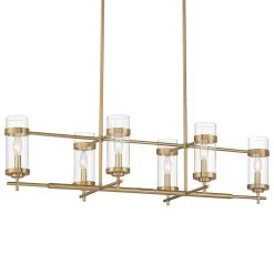 Possini Euro Mikel 42" Wide Soft Gold 6-Light Island Pendant -Famous Lighting Store possini euro mikel 42 inch wide soft gold 6 light island pendant 841y1