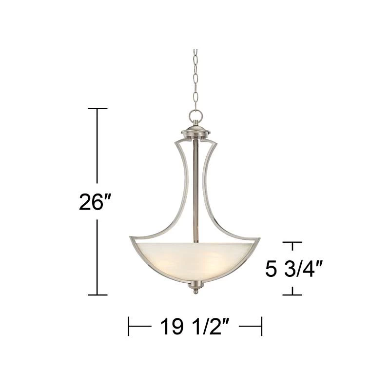 Possini Euro Milbury 19 1/2" Wide Bowl Pendant Chandelier 8 Possini Euro Milbury 19 1/2" Wide Bowl Pendant Chandelier - Image 6