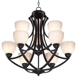 Possini Euro Milbury 30" Wide Dark Bronze 9-Light Chandelier -Famous Lighting Store possini euro milbury 30 inch wide dark bronze 9 light chandelier t6755views3