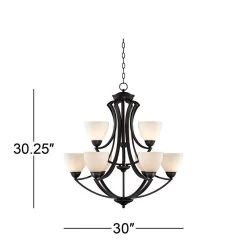 Possini Euro Milbury 30" Wide Dark Bronze 9-Light Chandelier -Famous Lighting Store possini euro milbury 30 inch wide dark bronze 9 light chandelier t6755views4