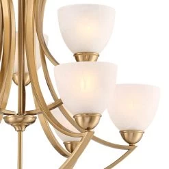 Possini Euro Milbury 30" Wide Soft Gold 9-Light 2-Tier Chandelier -Famous Lighting Store possini euro milbury 30 inch wide soft gold 9 light 2 tier chandelier 311j2views1