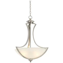 Possini Euro Milbury Brushed Nickel 3-Light Swag Chandelier -Famous Lighting Store possini euro milbury brushed nickel 3 light swag chandelier 30n21views4