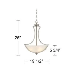Possini Euro Milbury Brushed Nickel 3-Light Swag Chandelier -Famous Lighting Store possini euro milbury brushed nickel 3 light swag chandelier 30n21views5