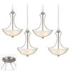 Possini Euro Milbury Brushed Nickel 4-Light Swag Chandelier