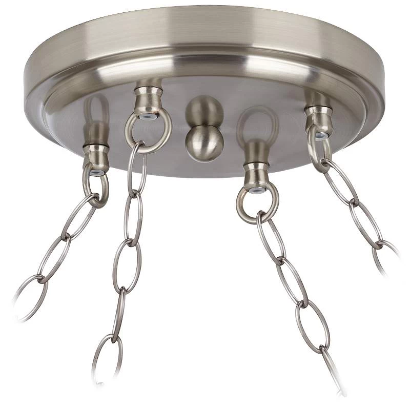 Possini Euro Milbury Brushed Nickel 4-Light Swag Chandelier 4 Possini Euro Milbury Brushed Nickel 4-Light Swag Chandelier - Image 2