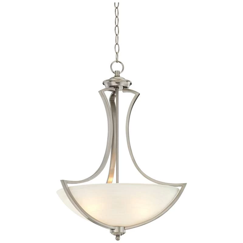 Possini Euro Milbury Brushed Nickel 4-Light Swag Chandelier 7 Possini Euro Milbury Brushed Nickel 4-Light Swag Chandelier - Image 5