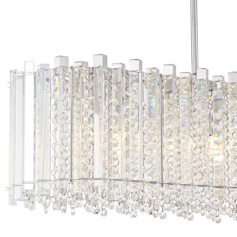 Possini Euro Mirabell 34" Crystal LED Kitchen Island Linear Pendant 5 Possini Euro Mirabell 34" Crystal LED Kitchen Island Linear Pendant - Image 3