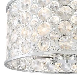 Possini Euro Murphy 19 3/4" Wide Chrome And Crystal Drum Pendant Light -Famous Lighting Store possini euro murphy 19 and three quarter inch wide chrome and crystal drum pendant light 78t21views1