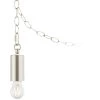 Possini Euro Nickel Plug-In Hanging Swag Chandelier With Clear A15 LED Bulb