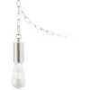 Possini Euro Nickel Plug-In Hanging Swag Chandelier With Edison LED Bulb -Famous Lighting Store possini euro nickel plug in hanging swag chandelier with edison led bulb 85a20