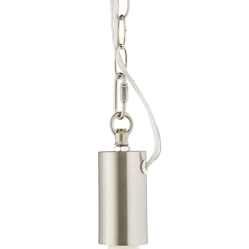 Possini Euro Nickel Plug-In Hanging Swag Chandelier With Edison LED Bulb 5 Possini Euro Nickel Plug-In Hanging Swag Chandelier With Edison LED Bulb - Image 3
