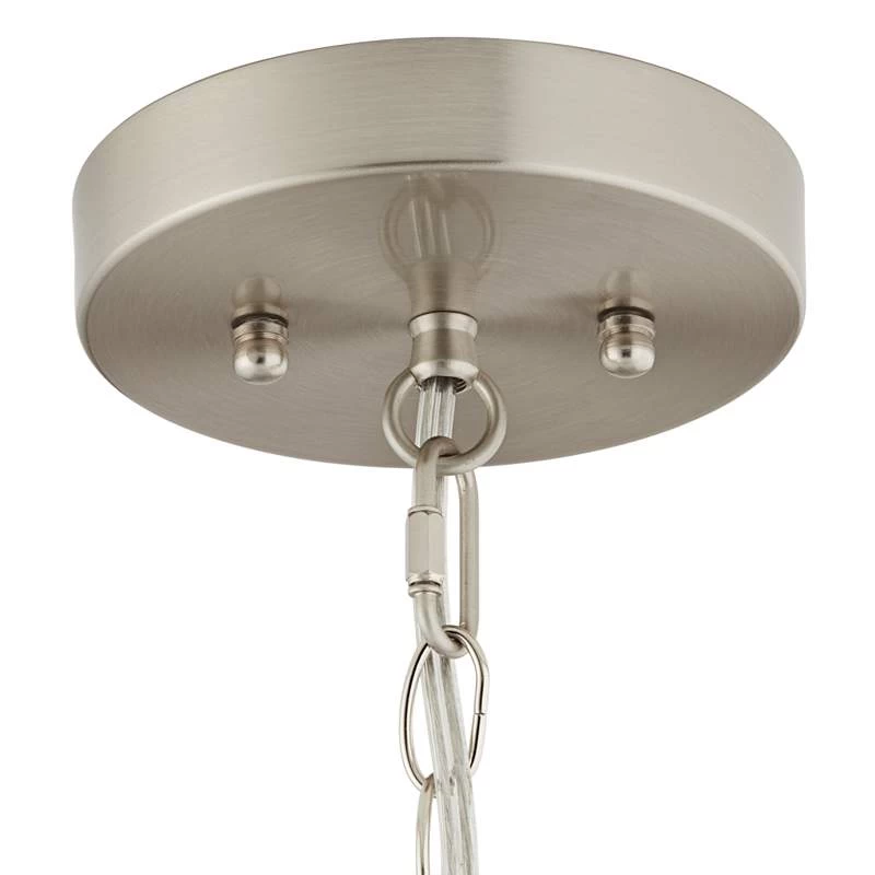 Possini Euro Nickel Plug-In Hanging Swag Chandelier With Edison LED Bulb 6 Possini Euro Nickel Plug-In Hanging Swag Chandelier With Edison LED Bulb - Image 4