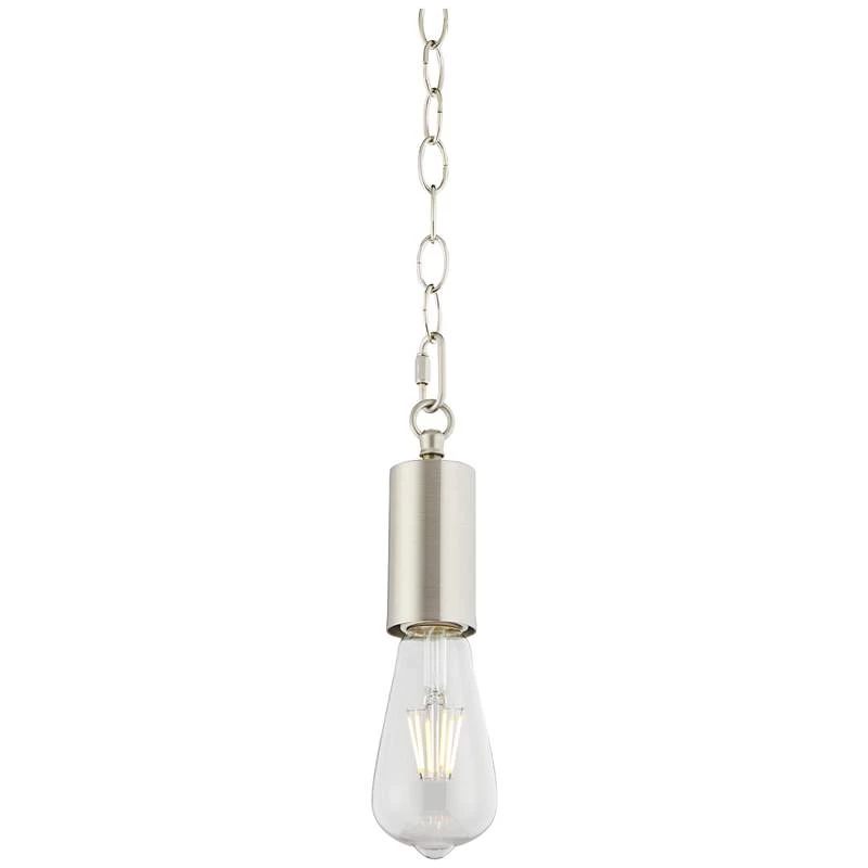 Possini Euro Nickel Plug-In Hanging Swag Chandelier With Edison LED Bulb 9 Possini Euro Nickel Plug-In Hanging Swag Chandelier With Edison LED Bulb - Image 7