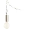 Possini Euro Nickel Plug-In Hanging Swag Chandelier With Milky G25 LED Bulb -Famous Lighting Store possini euro nickel plug in hanging swag chandelier with milky g25 led bulb 85a22