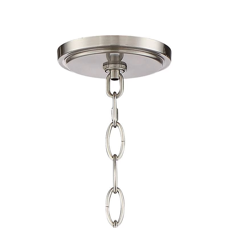 Possini Euro Nor 23" Wide 6-Light Brushed Nickel Drum Shade Pendant 7 Possini Euro Nor 23" Wide 6-Light Brushed Nickel Drum Shade Pendant - Image 5