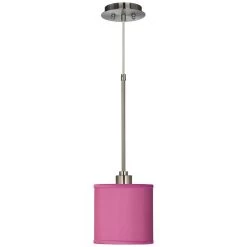 Possini Euro Pink Orchid 7" Wide Faux Silk Mini Pendant Light -Famous Lighting Store possini euro pink orchid 7 inch wide faux silk mini pendant light 28c33