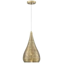 Possini Euro Safi 9" Wide Antique Brass Moroccan Mini Pendant Light -Famous Lighting Store possini euro safi 9 inch wide antique brass moroccan mini pendant light 71f37views3