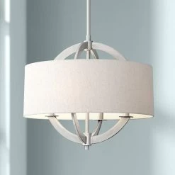 Possini Euro Saturna 21" Wide Brushed Nickel Pendant Light