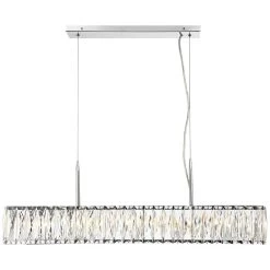 Possini Euro Sera 33 1/2" Chrome Crystal Kitchen Island Light Pendant -Famous Lighting Store possini euro sera 33 and one half inch chrome crystal kitchen island light pendant 53x10views3