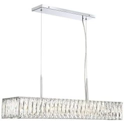 Possini Euro Sera 33 1/2" Chrome Crystal Kitchen Island Light Pendant -Famous Lighting Store possini euro sera 33 and one half inch chrome crystal kitchen island light pendant 53x10views4