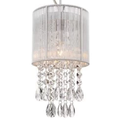 Possini Euro Silver Line 6"W Chrome And Crystal Mini Pendant -Famous Lighting Store possini euro silver line 6 inchw chrome and crystal mini pendant 8g480views1