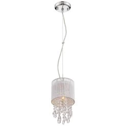 Possini Euro Silver Line 6"W Chrome And Crystal Mini Pendant -Famous Lighting Store possini euro silver line 6 inchw chrome and crystal mini pendant 8g480views3