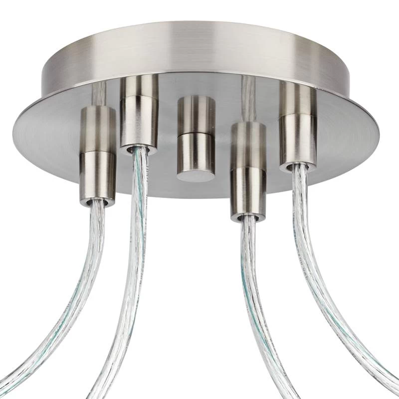 Possini Euro Silver Line Brushed Nickel 4-Light Swag Pendant 4 Possini Euro Silver Line Brushed Nickel 4-Light Swag Pendant - Image 2