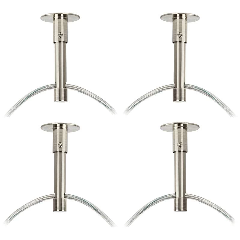 Possini Euro Silver Line Brushed Nickel 4-Light Swag Pendant 5 Possini Euro Silver Line Brushed Nickel 4-Light Swag Pendant - Image 3