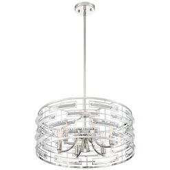 Possini Euro Smart 20" Wide Nickel And Crystal Modern Pendant Light -Famous Lighting Store possini euro smart 20 inch wide nickel and crystal modern pendant light 39h46views4